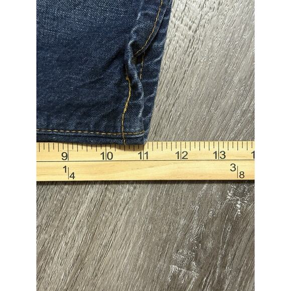 Levi’s 569 Navy Long Denim Jeans Shorts Jorts Y2K Skater Streetwear - Men’s 38 - Picture 7 of 8